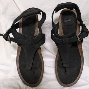 New Black Teva sandals size 9.5